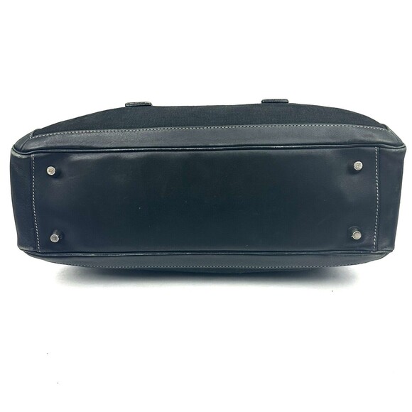 Coach Canvas Purse Black Leather Trim No. MOP-9428 - Picture 5 of 16